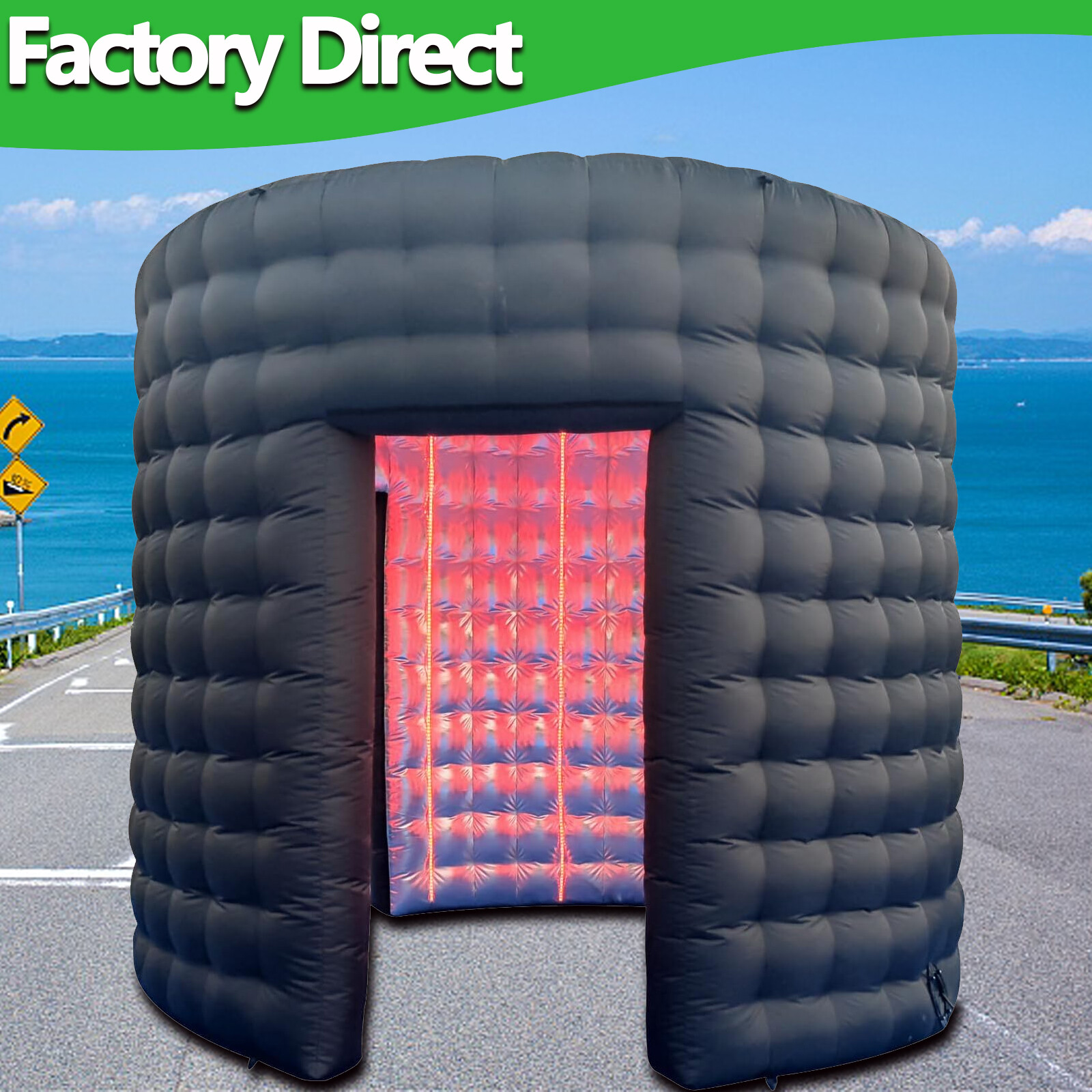 Inflatable LED 360 Photo Booth Enclosure W/ LED Lights&Blower for Party Birthday