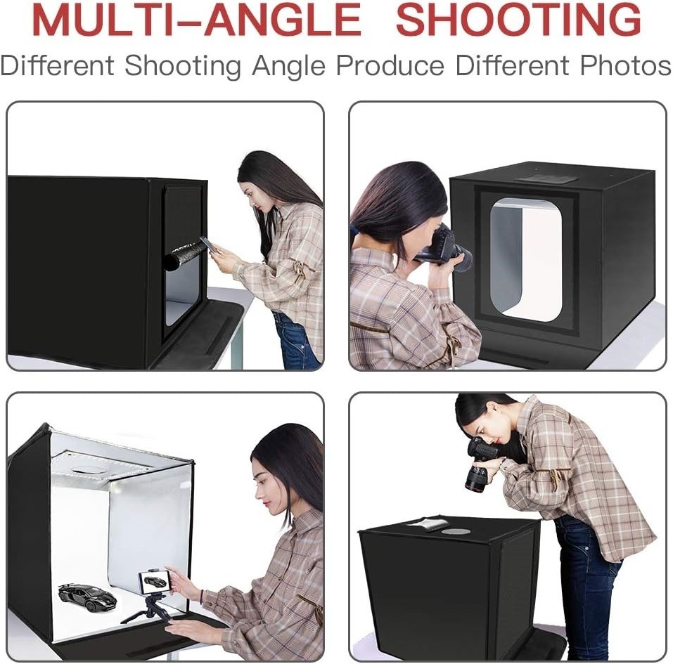 Tienda de campaña plegable portátil con brillo ajustable de 20″/50 cm, NUEVO US