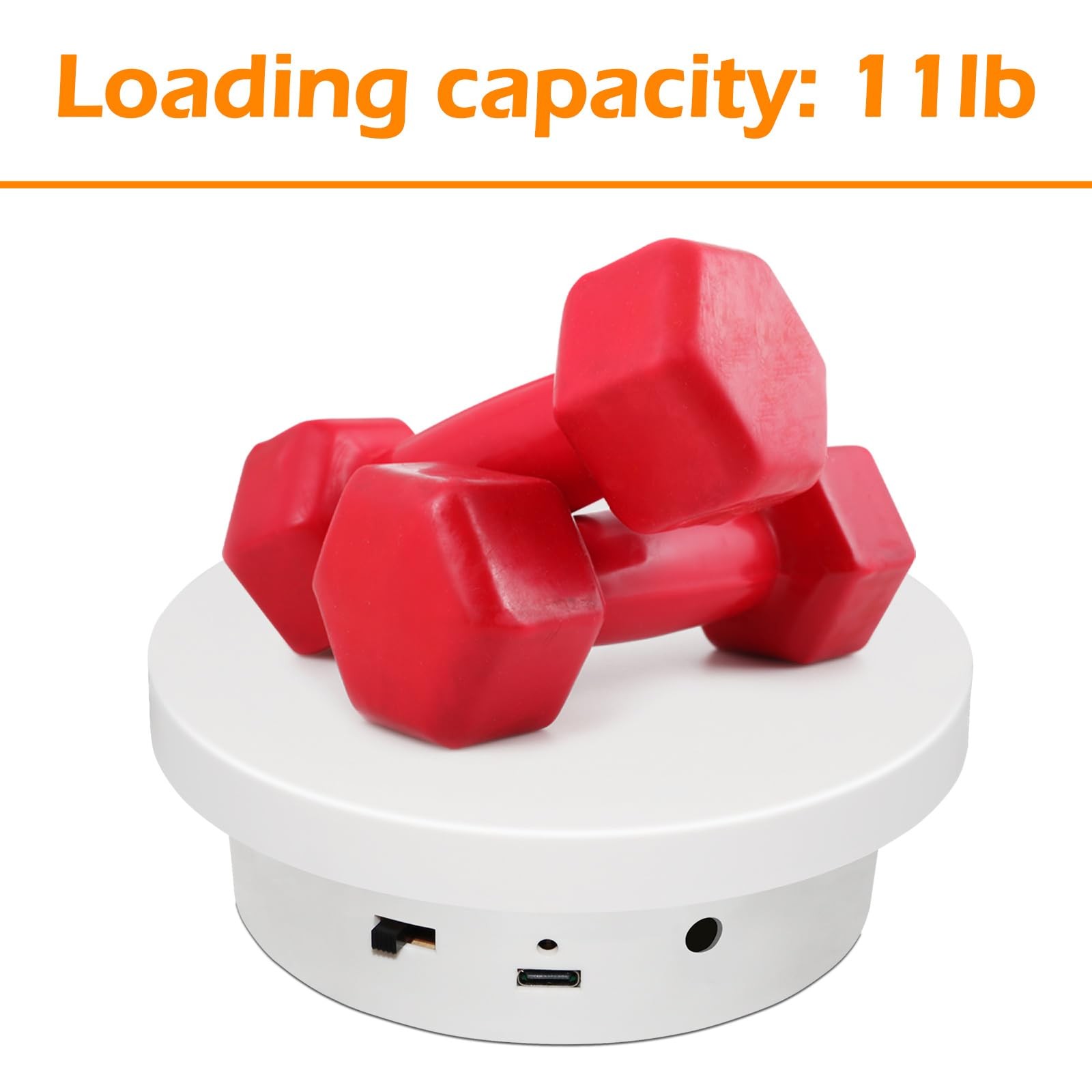 Motorized Rotating Display Stand 5.1in/11lbs, Cup Display Turner