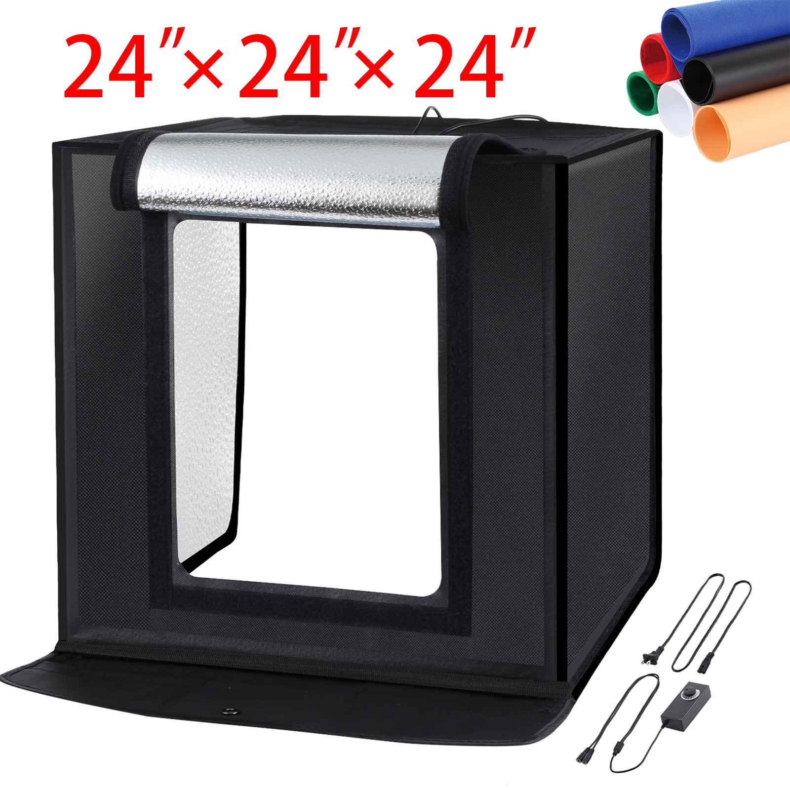 24″ LED Photo Studio Light Box Portable Folding Photography Shooting Tent Kit US