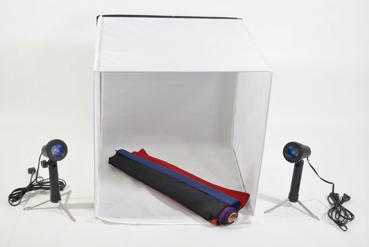 Photo Studio 20”x20” Photography Tent Cube Kit w/ Top Table Lamps – Brand New