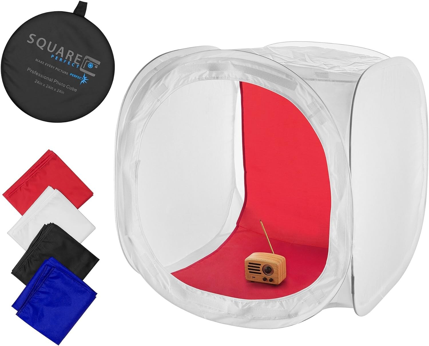 Foldable 24 inch Classic Photography Light Tent Cube Softbox w/4 Backgrounds