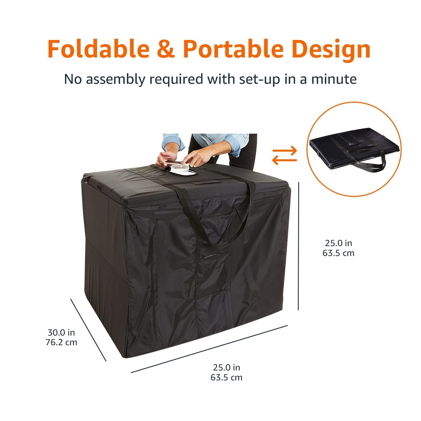 Amazon Basics Portable Foldable Photo Studio Box with LED Lights for Product …