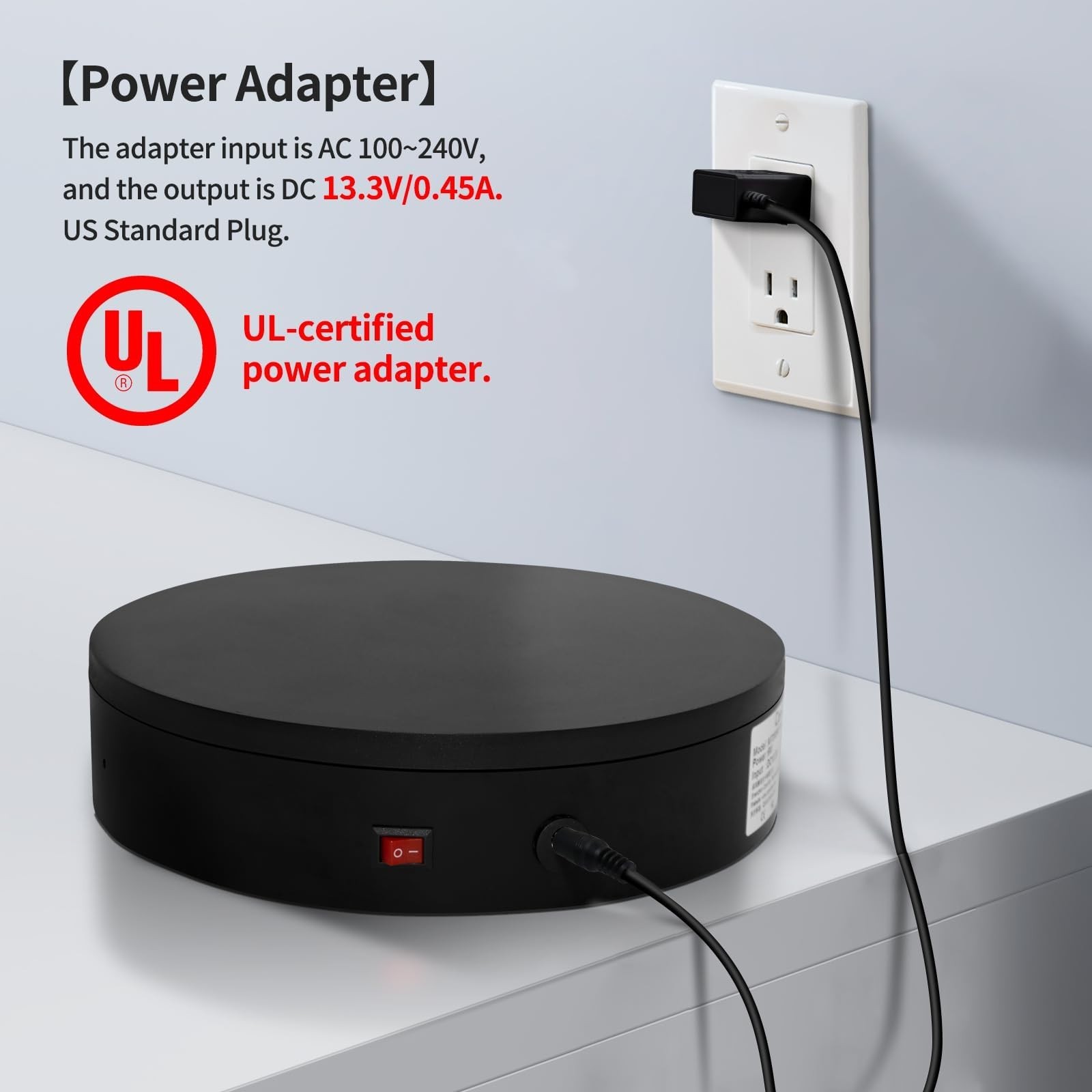 Motorized Electric Turntable Display Stand – 360° Rotating Platform for Photogra