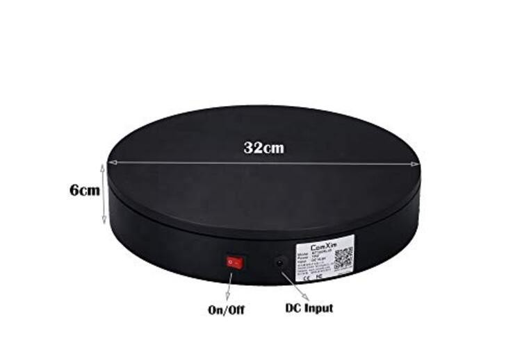 Professional 360 Degree Black Rotating Turntable for Product Photography,