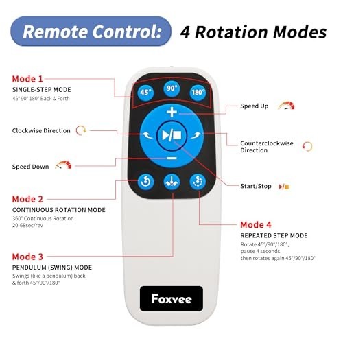 Motorized 360° Rotating Display Turntable – Remote Control, Speed Adjustable, 12