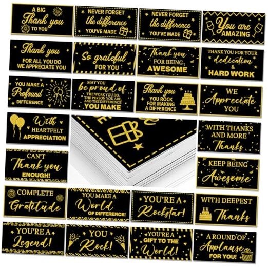 24 Designs Employee Appreciation Decorations Photo Booth Props We Black Gold