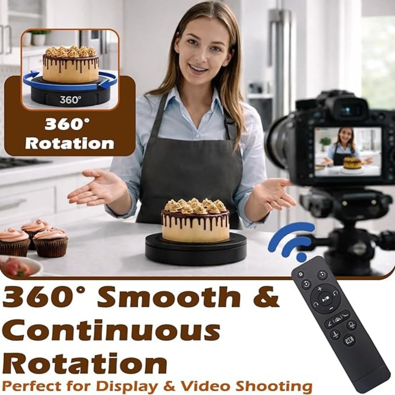 Heavy Duty 360° Rotating Turntable for Photography – 12″ & 350lbs Capacity USA
