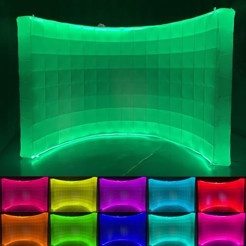 Inflatable Photo Booth Wall (White, White wall(lights on the top and bottom)