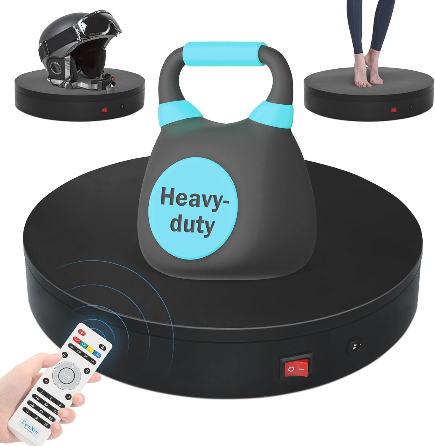 Heavy Duty 12.6″ Motorized Turntable 300lbs Load Remote Control 360° Photography