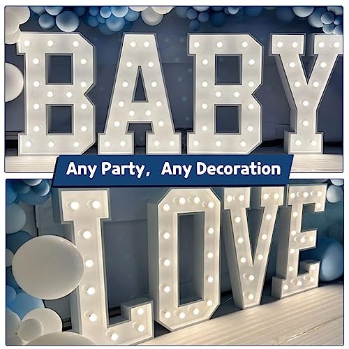 4FT Marquee Letter Lights, Cool White, Giant Letters ‘Y’ Letter Y 4FT White
