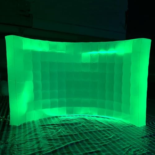 Inflatable Photo Booth Wall with Led Lights |10′ L x 5′ W x 7.6′ H| White