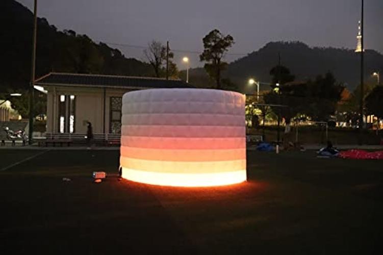 Inflatable Photo Booth Wall Selfie Booth Backdrop, 9.84FTx4.92FTx7.54FT Silver