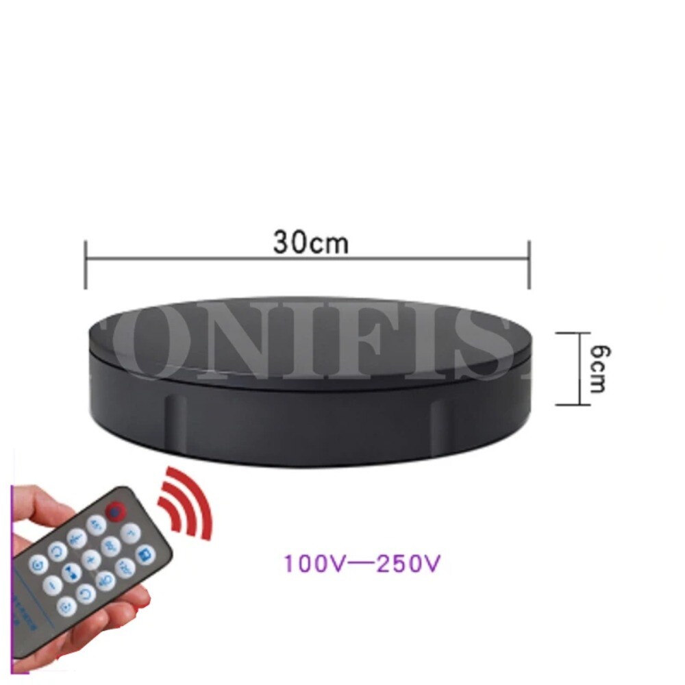 30CM Motorised Rotary Table Photo Display Stand with Remote Speed Control