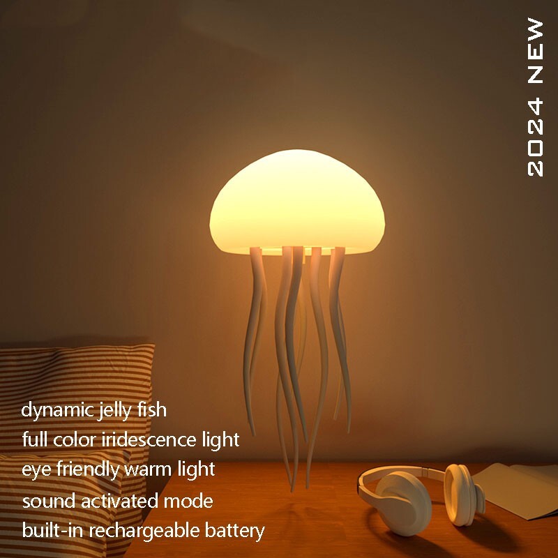 Colorful Voice Controlled For Jellyfish Decor Light Easily Rechargeable Design