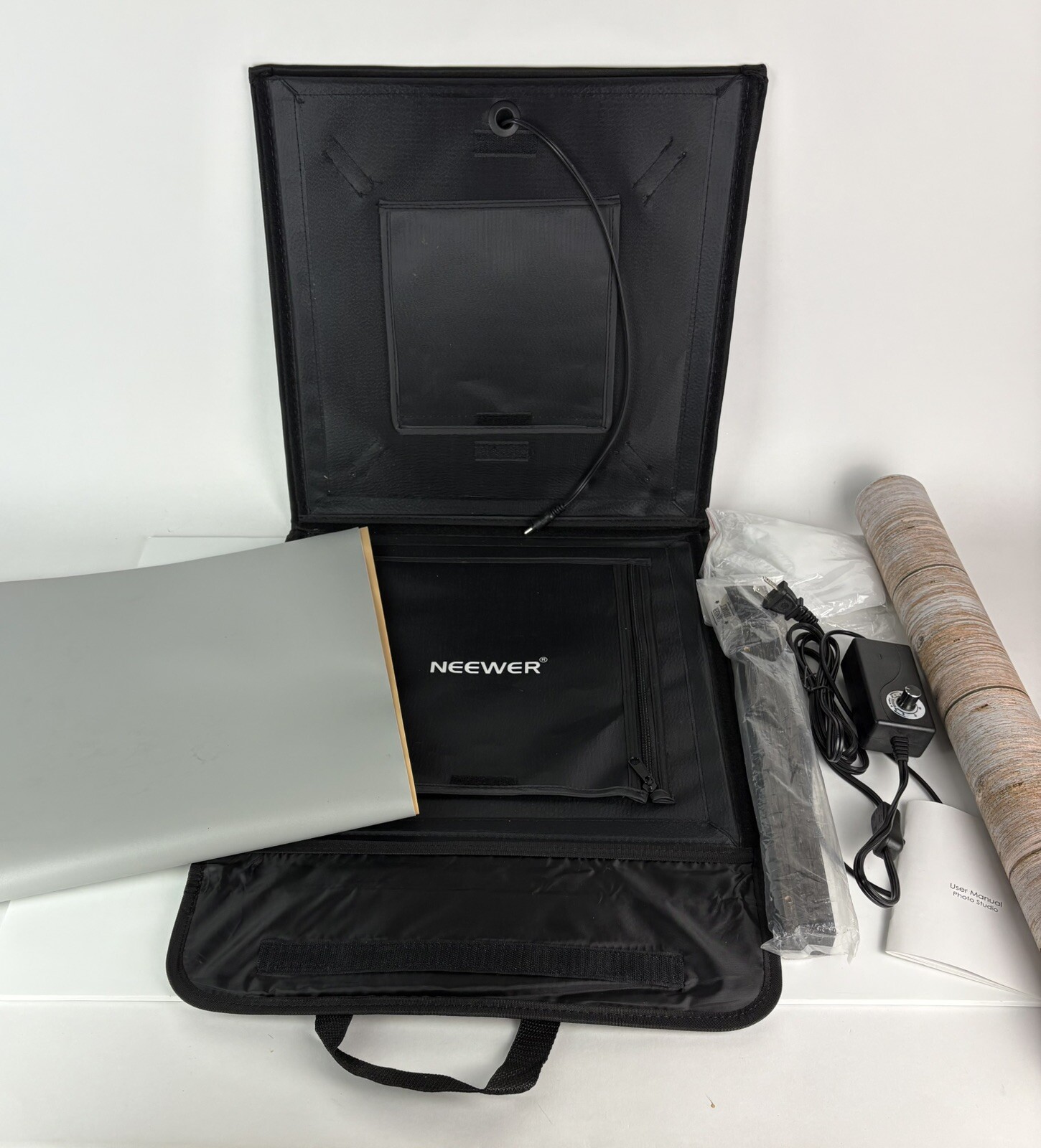 NEEWER 16x12x12” Foldable Portable Photo Studio Light Box With Extra Backdrops