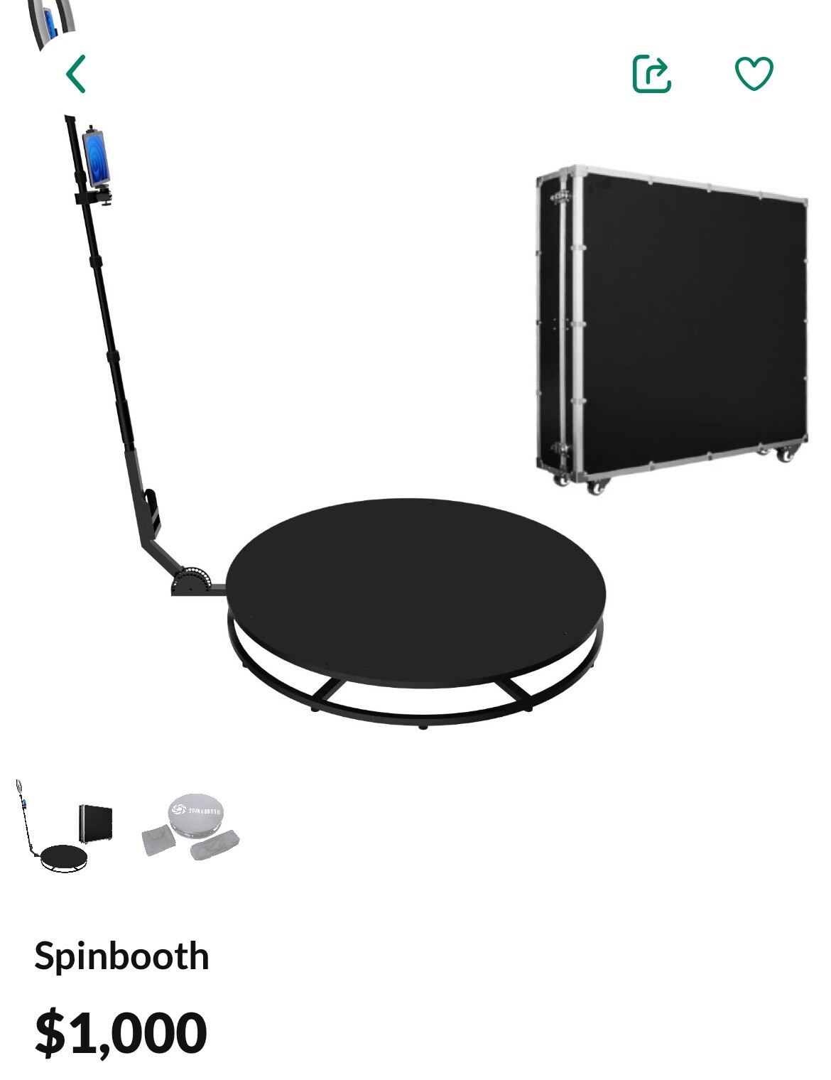 MWE Magic 360 Photo Booth Machine with Remote Control Automatic 360 – 45″ + Case