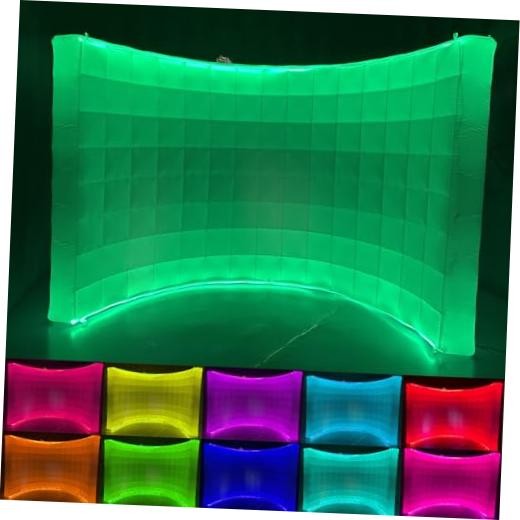 Inflatable Photo Booth Wall (White, White wall(lights on the top and bottom)