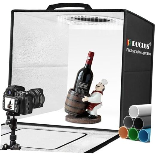 Light Box Photography 20″ x 20″, Large Portable Photo Studio Light 20*20 inch