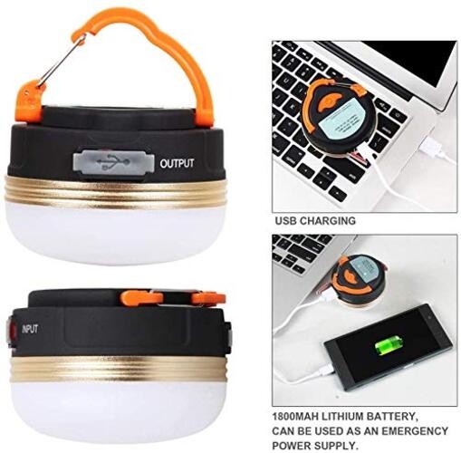 LED Camping Lantern, Rechargeable Portable Tent Light, 300LM,3 Light 2