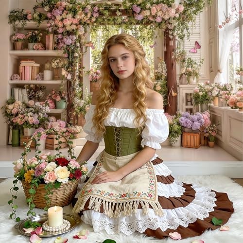 Vintage Flower Room Bookshelf Backdrop Spring Floral Photography 5x3ft