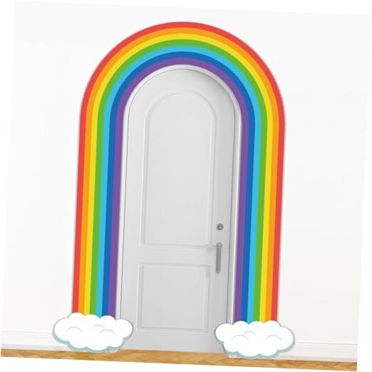 Rainbow Party Porch Banner Rainbow Themed Door Hanging Decoration Rainbow