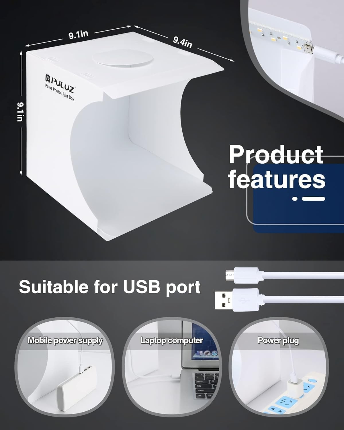 Folding 20cm 6 Color Backdrop Photo Studio Photography Shooting Tent Light Box