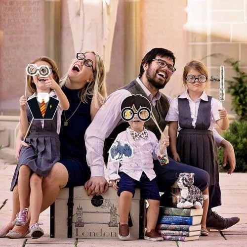 Harry Potter Multicolor (8 Pc) | Perfect For Magic Themed Photo Booth Props