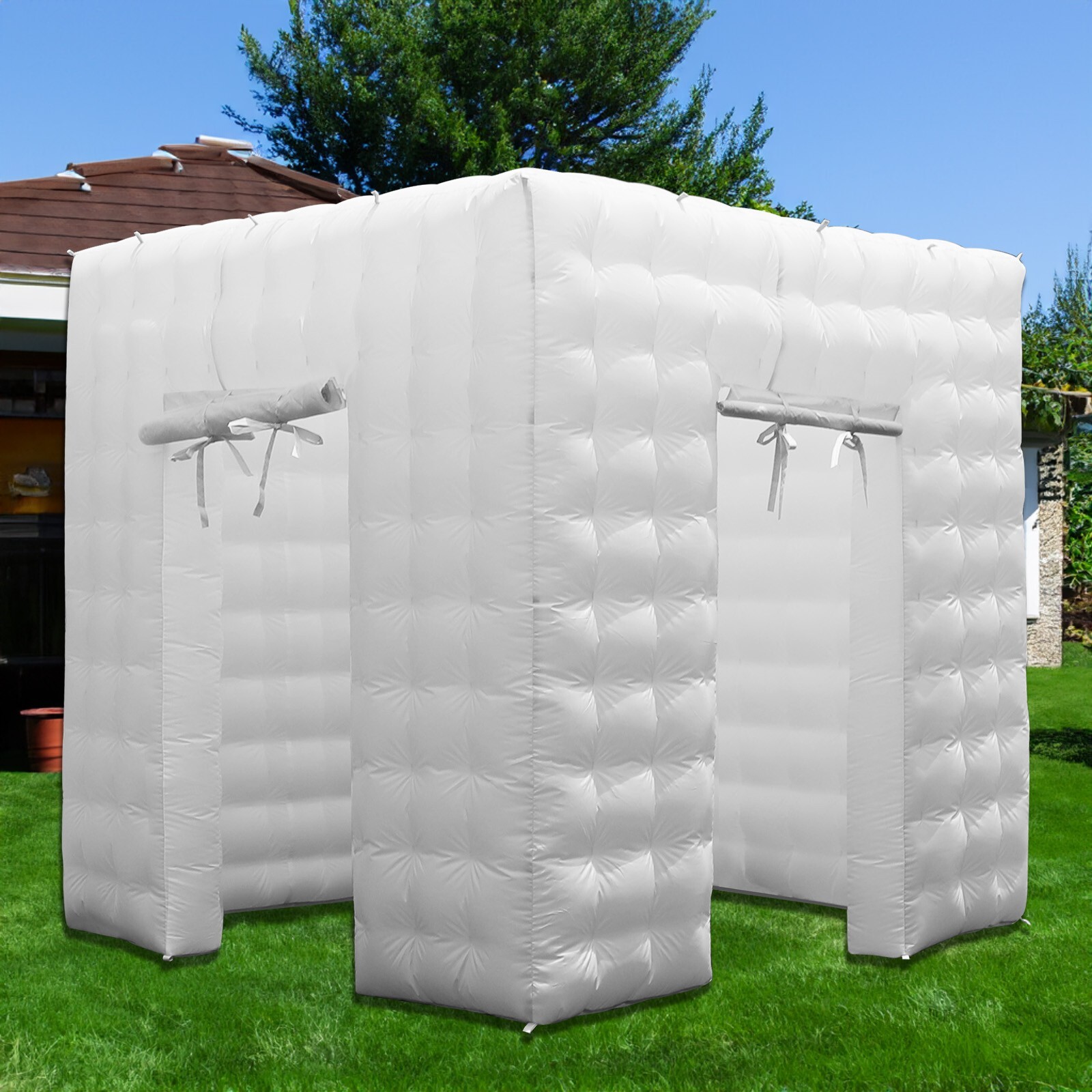 8.2ft Portable Inflatable Photo Booth 2 Doors for Wedding Party Events