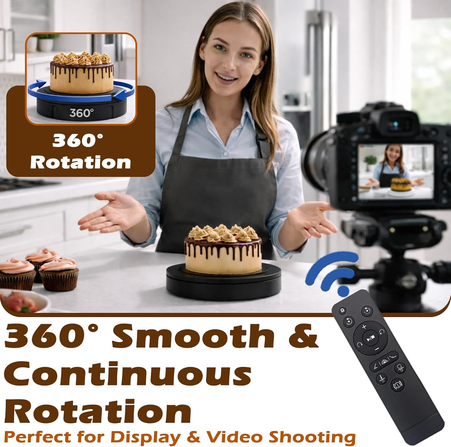 Rotating Platform 12Inch/360Lbs Capacity, 360 Degree Rotating Display Stand, Rot