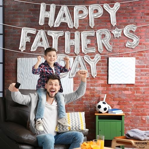 , Happy Fathers Day Balloon – 16-Inch | Happy fathers day banner for Silver