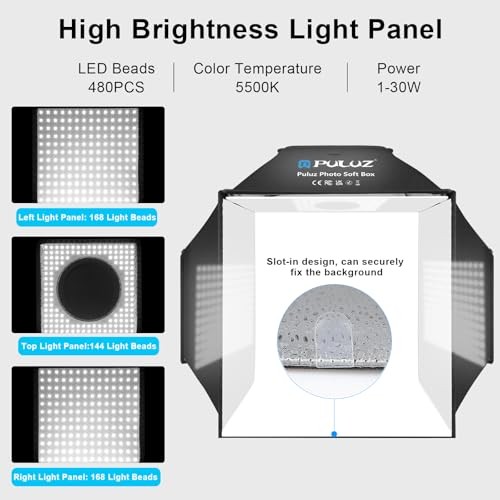 16×16 Inch Upgrade Photo Studio Light Box, Professional Upgraded-16*16 inch