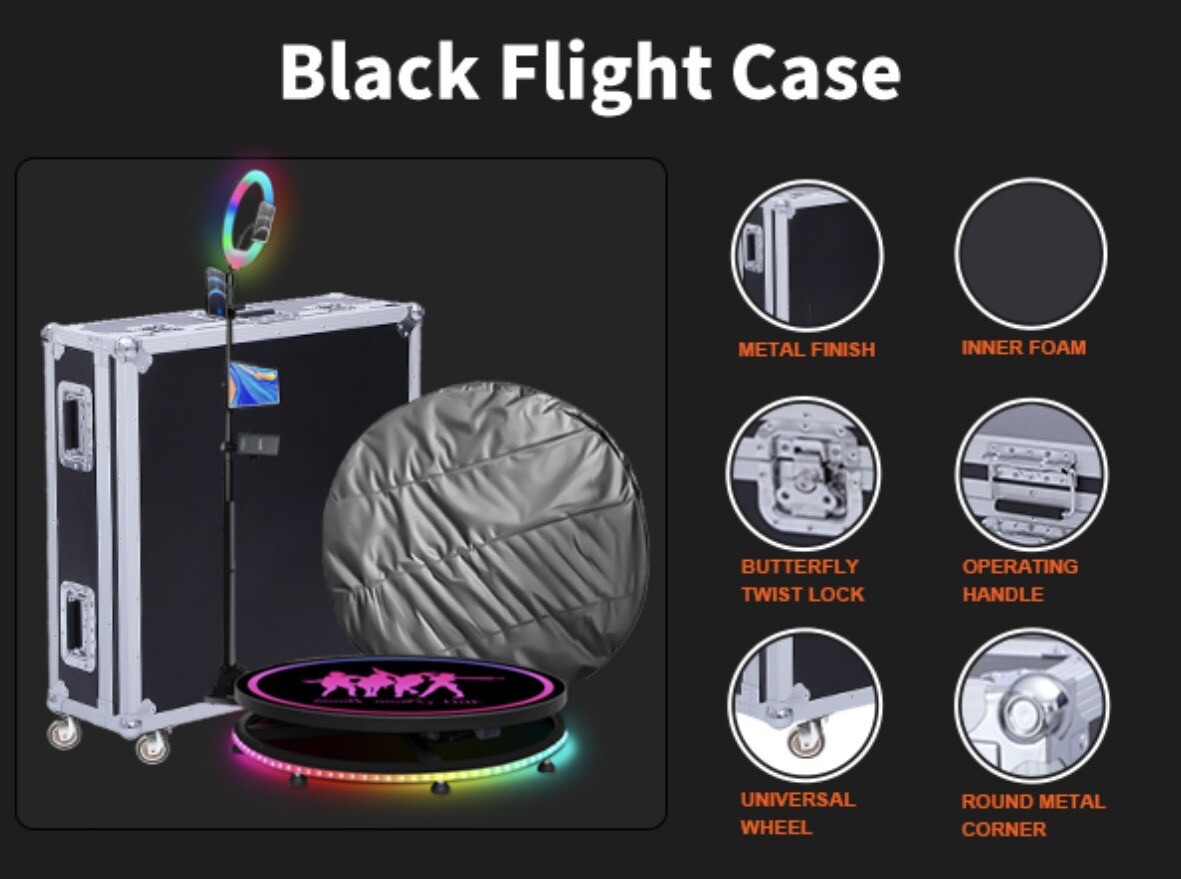 360 photo booth 45.2”/115cm + Black