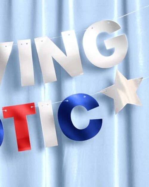 It’s Giving Patriotic Banner | 5 Ft. | 4th of July Garland, USA Decorations,