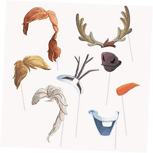 Disney Frozen 2 Photo Booth Props (Pack of 8) – Assorted Design, Premium