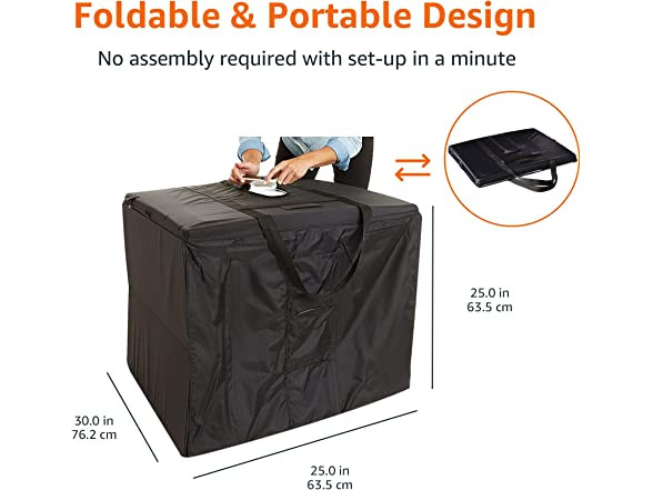 Amazon Basics Portable Foldable Photo Studio Box with LED Light – 25 x 30 x 25in
