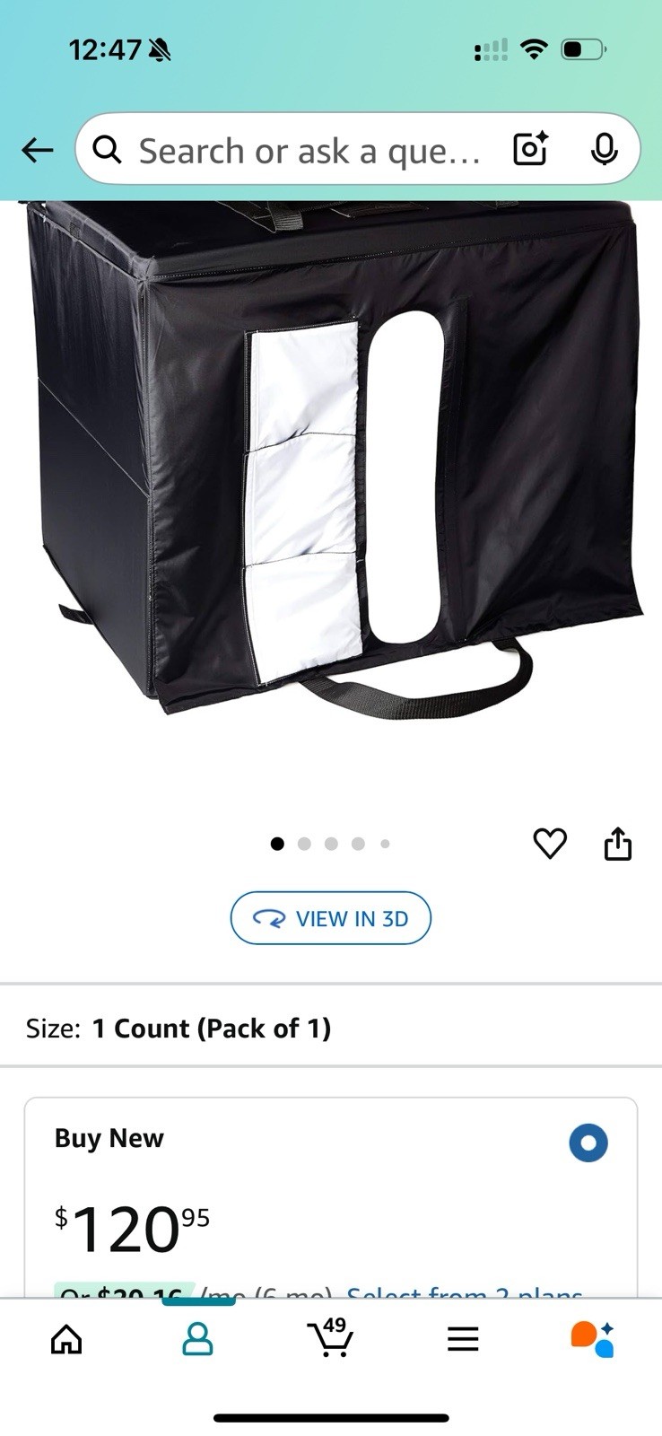 AmazonBasics Portable Foldable Photo Studio Box With Led Light. 25x30x25 Inches