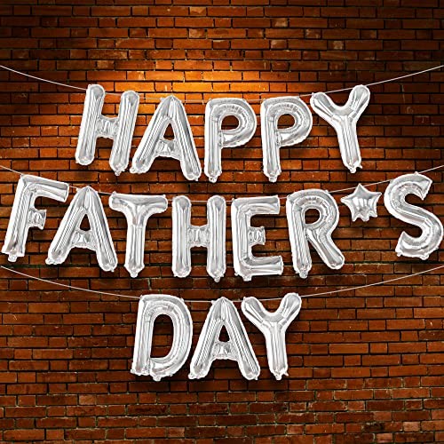 , Happy Fathers Day Balloon – 16-Inch | Happy fathers day banner for Silver