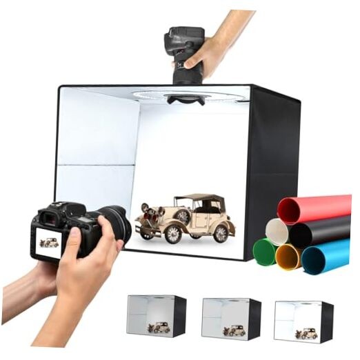 Photo Studio Box,50cmx40cmx40cm Folding Lightbox with 150 LED 20x16inch