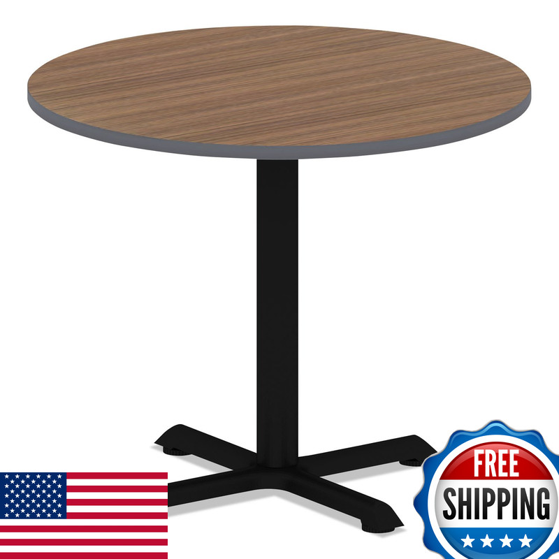 Reversible Laminate Table top, Round, 35.5″ Diameter, Espresso/Walnut