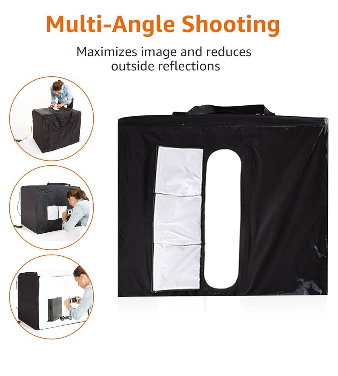 AmazonBasics Portable Foldable Photo Studio Box With Led Light. 25x30x25 Inches