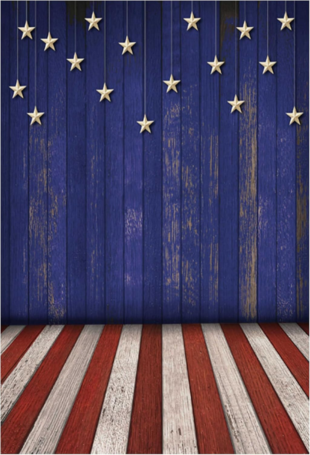 Independence Day Rustic Wooden Floor Backdrop American Flag Plank Memorial Patri