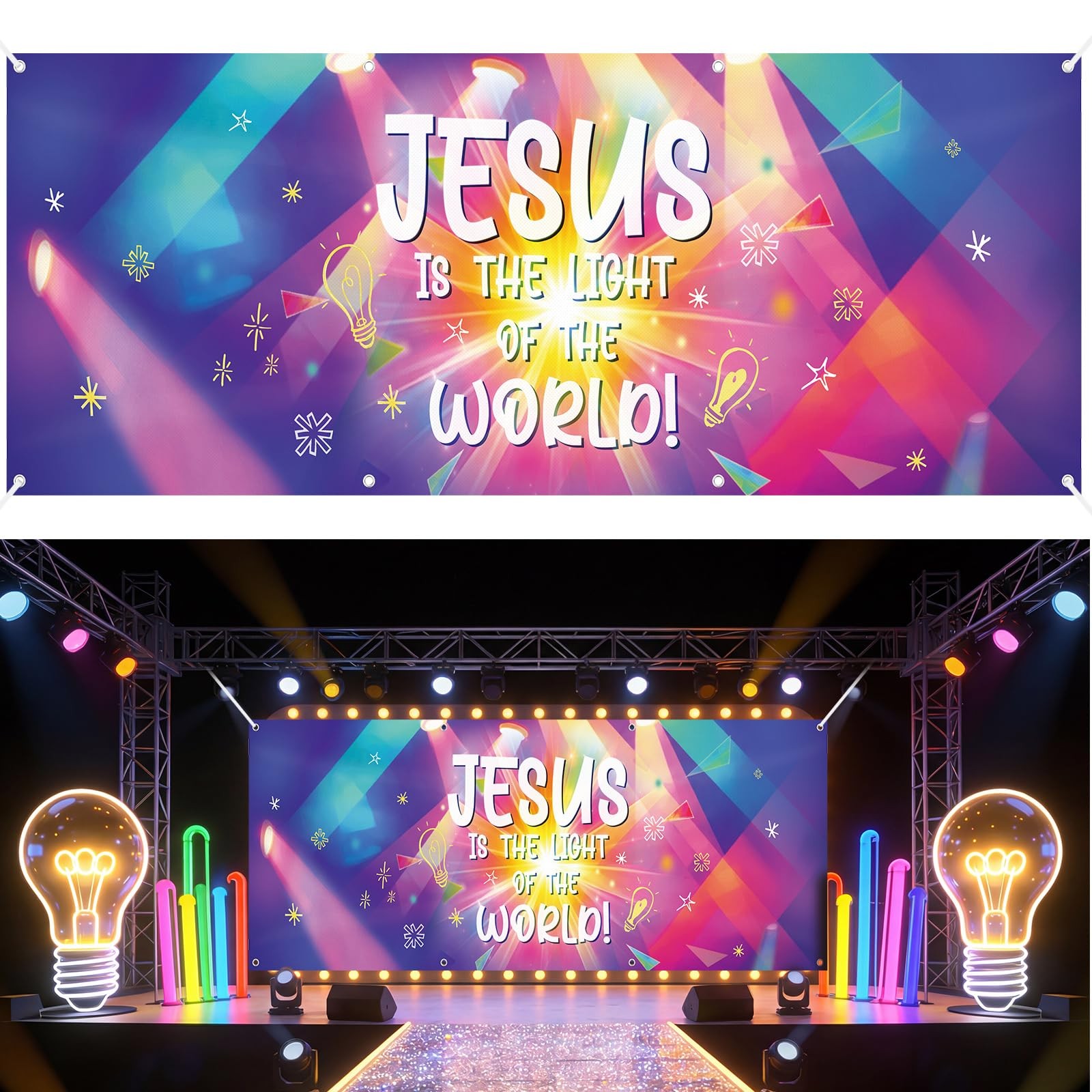 HunnmingRe 18×6 ft VBS 2026 Bible 18.01 x 6 ft, Vibrant, bright colors