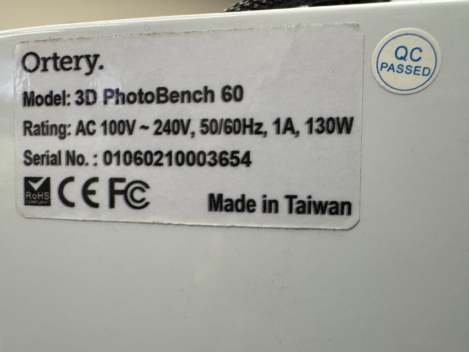 Ortery 3D PhotoBench 60 Light Box