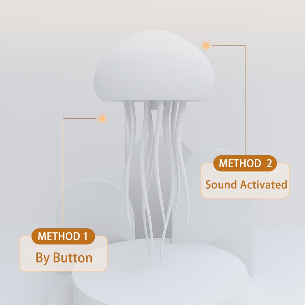 Colorful Voice Controlled For Jellyfish Decor Light Easily Rechargeable Design