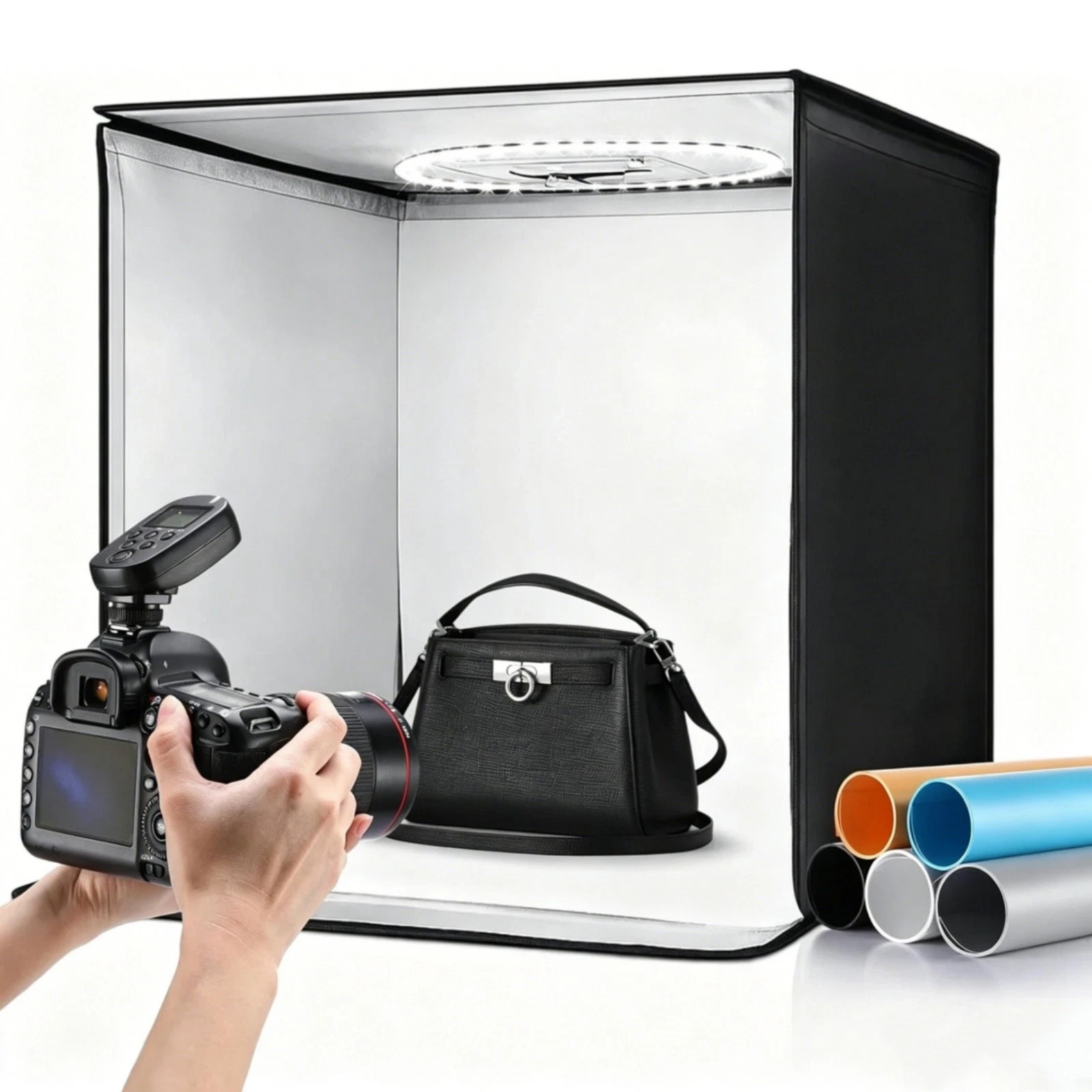 16×16″ Large Portable LED Photo Light Box Shooting Tent Photography Studio Fast