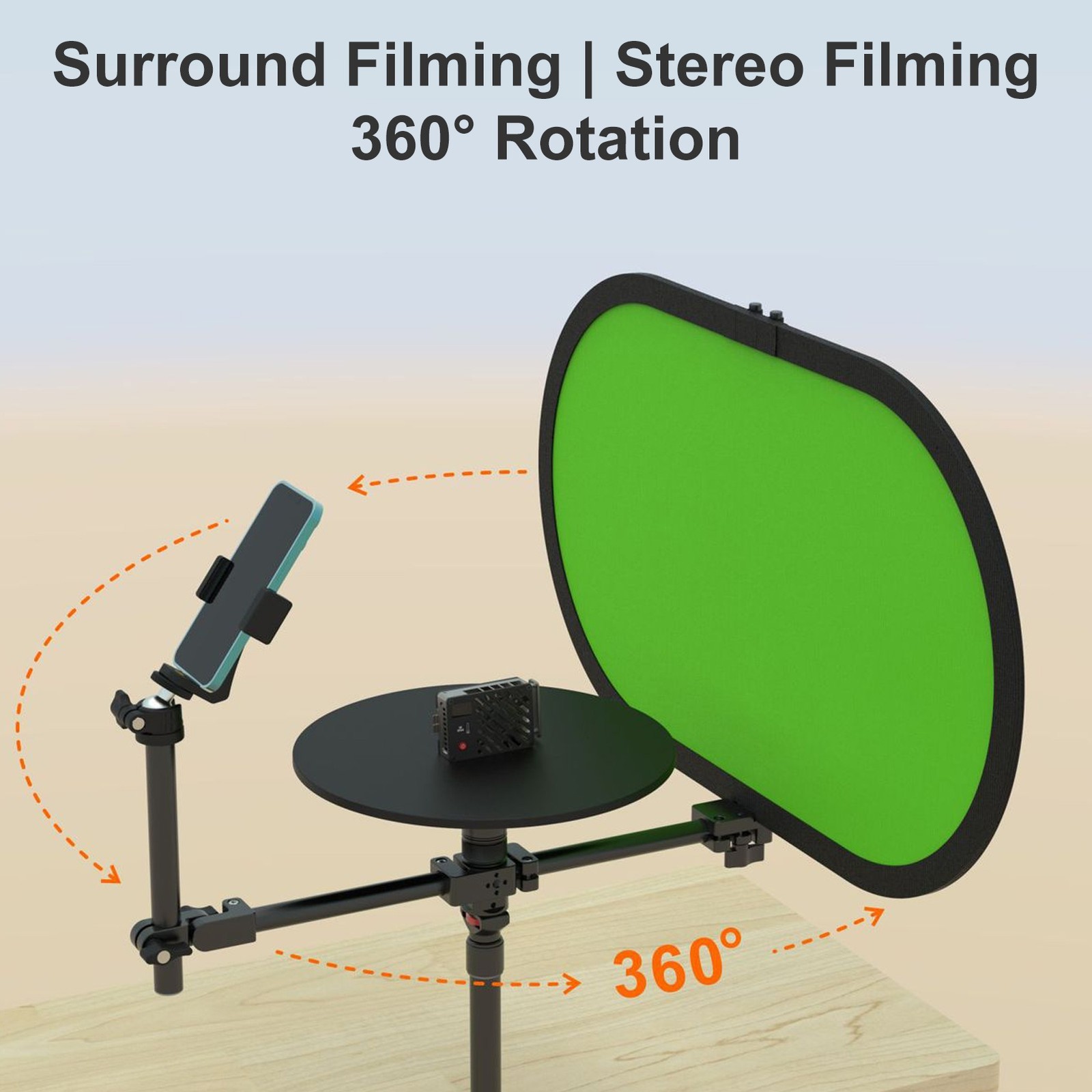 360° Photography Turntable Adjustable Camera Spinner Professional Product Displa