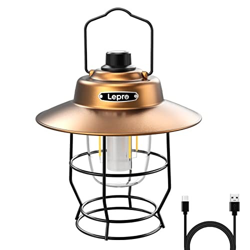Vintage LED Camping Lantern Rechargeable, Power Bank, Christmas Decorations,