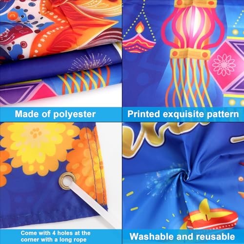 Happy Diwali Backdrop Festival of Lights Banner Photo Booth Props for