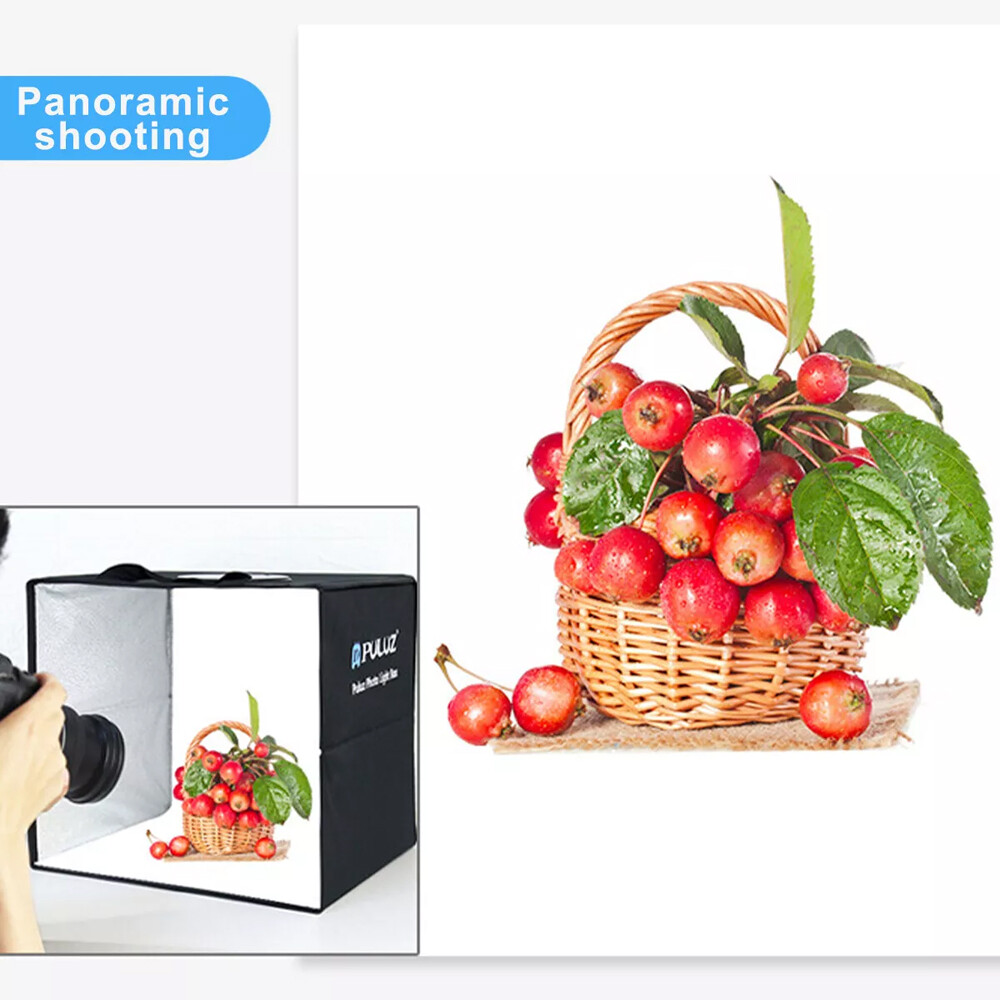 PULUZ 12″ Large LED Light Box Photo Tent Dimmable Photography Studio Shooting US